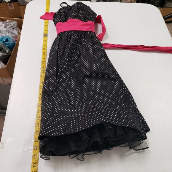 Vintage Maurices Womens Babydoll Polka Dot Mini Dress Size 7 Pinup Y2K Fairy - Picture 6 of 8